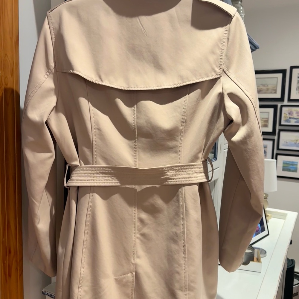 Lands' End Tan Trench Coat - Picture 2 of 3